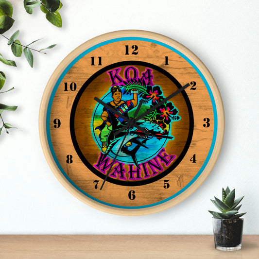 Koa Wahine Wall clock